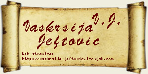 Vaskrsija Jeftović vizit kartica